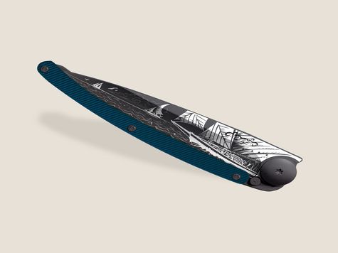 Deejo 37g, Aluminium bleu / Voile