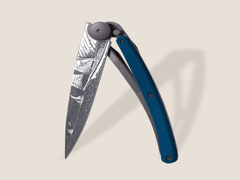 Deejo 37g, Aluminium bleu / Voile