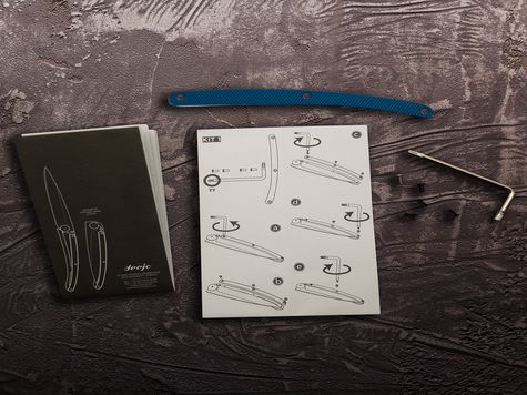 Manche aluminium bleu, pour Deejo 27GR