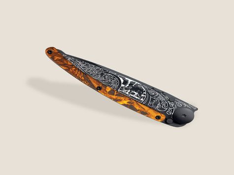 Deejo Serrated 37g, Camo orange / Sanglier