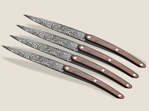 4 Deejo de table Restaurant, Façon palissandre / Triskell