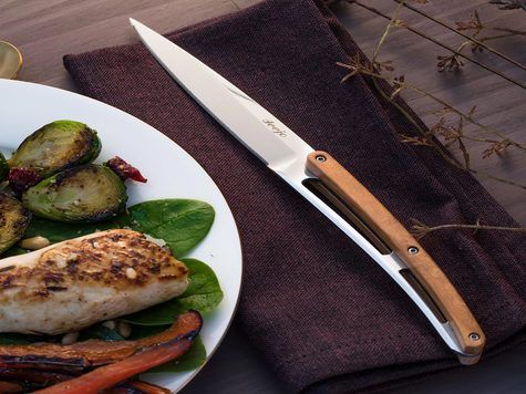 6 Deejo de table Prestige Serrated, Olivier