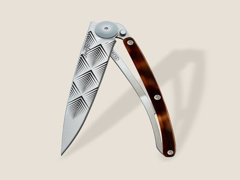 Deejo 37g, Tortue ambrée / Art Déco