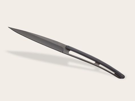 6 Deejo de table Prestige Serrated, Ebène