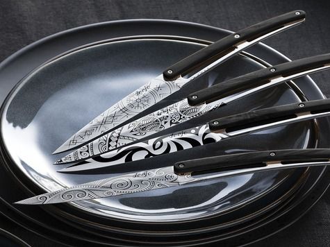 6 Deejo de table Prestige, Ebène / Tatouages Du Monde