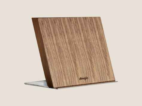 Présentoir magnétique en Zebrano pour 4 couteaux Deejo de table