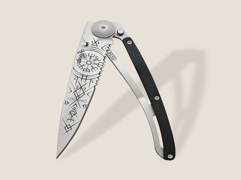 Deejo Serrated 37g, Ebène / Viking Vegvisir