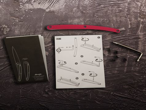 Manche aluminium rouge, pour Deejo 27GR