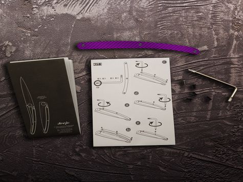 Manche aluminium violet, pour Deejo 37GR