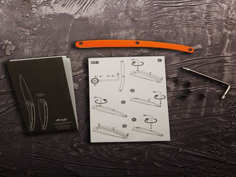 Manche aluminium orange, pour Deejo 27GR